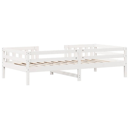 Cadre de lit sans matelas blanc 100x200 cm bois de pin massif