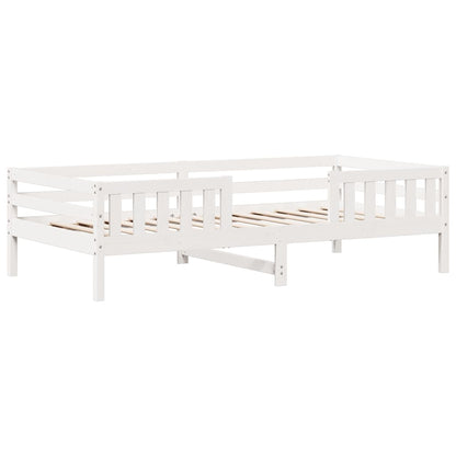 Cadre de lit sans matelas blanc 80x200 cm bois massif de pin