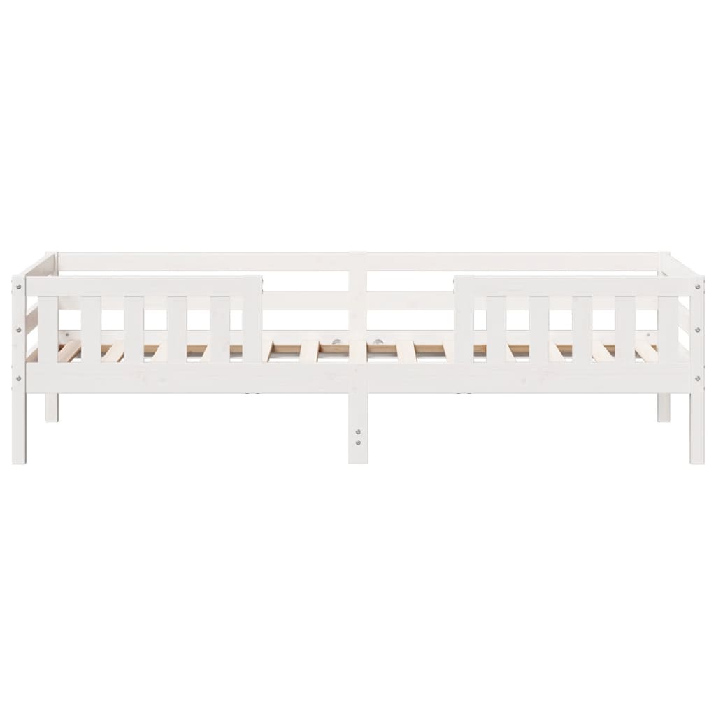 Cadre de lit sans matelas blanc 80x200 cm bois massif de pin