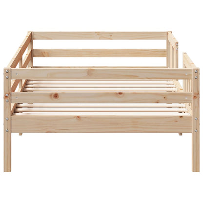 Cadre de lit sans matelas 75x190 cm bois de pin massif