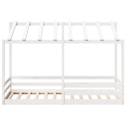 Lit pour enfants sans matelas blanc 100x200 cm bois pin massif