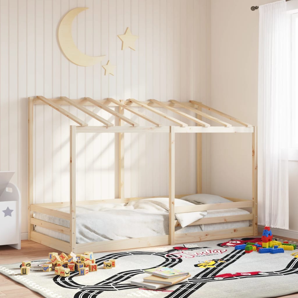 Lit pour enfants sans matelas 90x200 cm bois pin massif