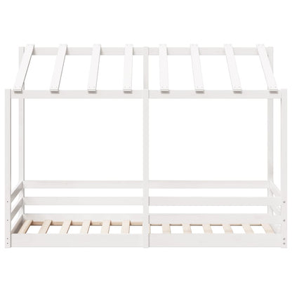 Lit pour enfants sans matelas blanc 90x190 cm bois pin massif