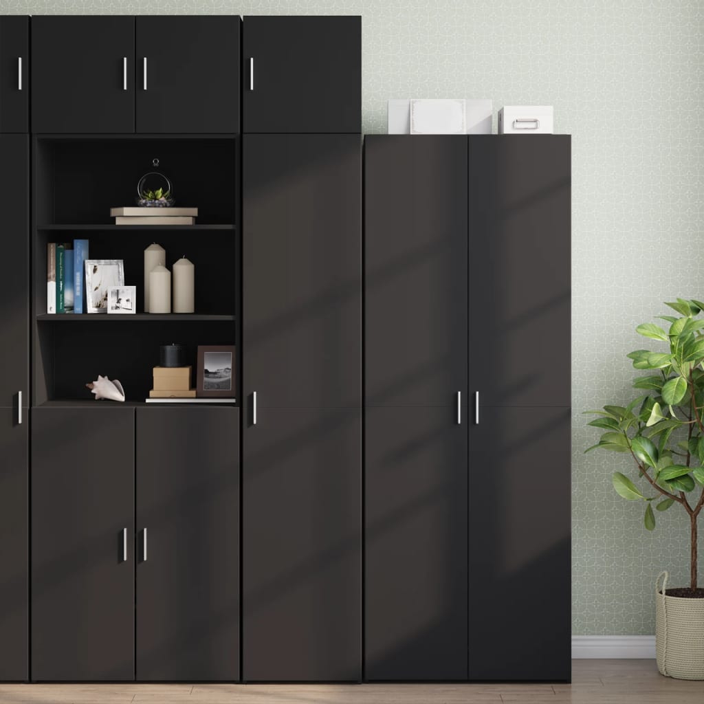 Armoire murale noir 40x42,5x40 cm bois d'ingénierie