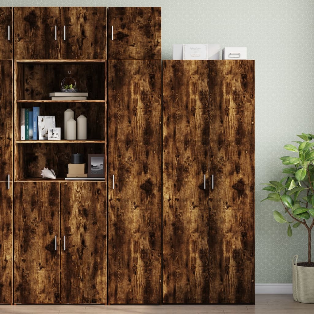 Armoire murale chêne fumé 40x42,5x40 cm bois d'ingénierie