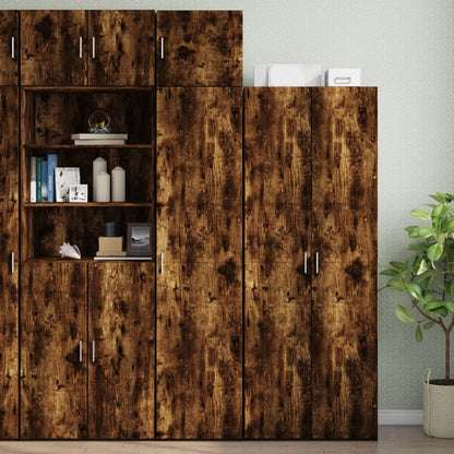 Armoire murale chêne fumé 45x42,5x40 cm bois d'ingénierie