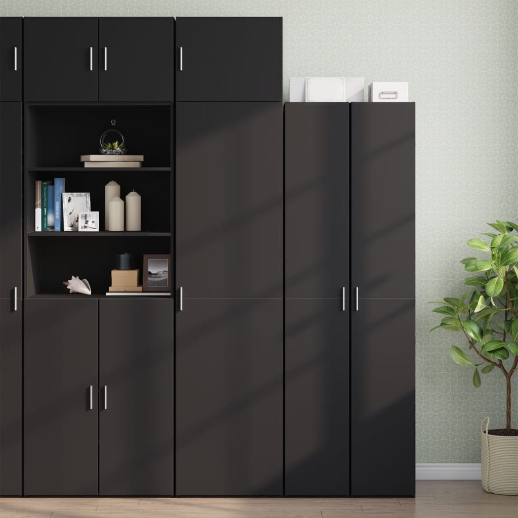 Armoire murale noir 50x42,5x40 cm bois d'ingénierie