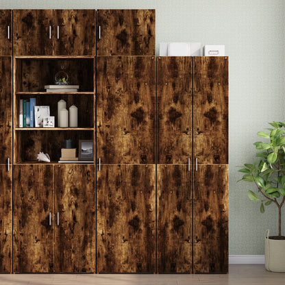 Armoire murale chêne fumé 50x42,5x40 cm bois d'ingénierie