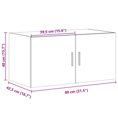 Armoire murale blanc 80x42,5x40 cm bois d'ingénierie