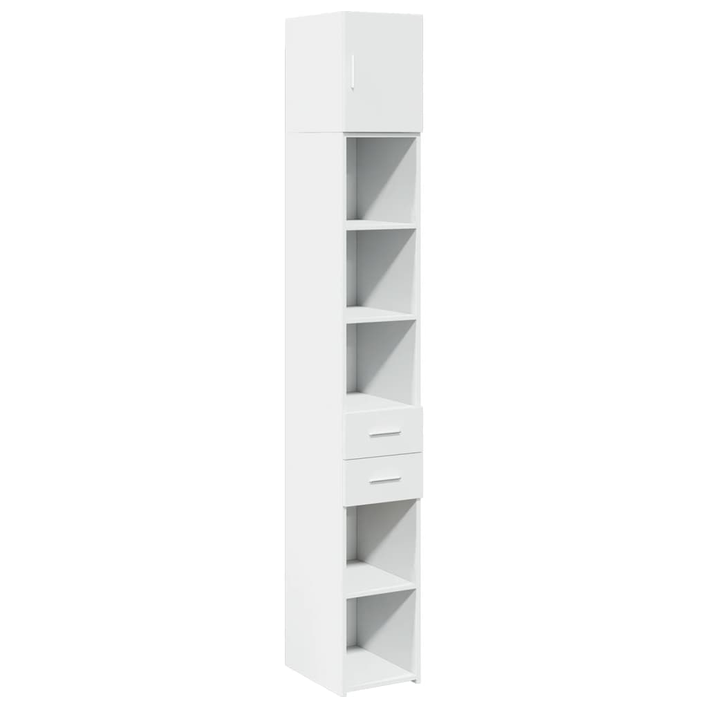 Armoire de rangement mince blanc 30x42,5x225 cm