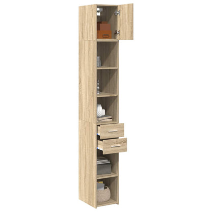 Armoire de rangement mince chêne sonoma 30x42,5x225 cm