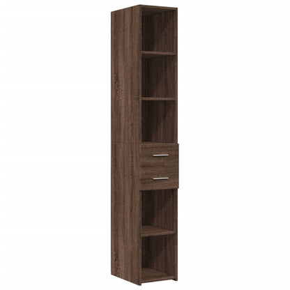 Armoire de rangement mince chêne marron 30x42,5x225 cm