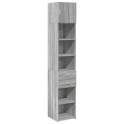 Armoire de rangement mince sonoma gris 40x42,5x225 cm