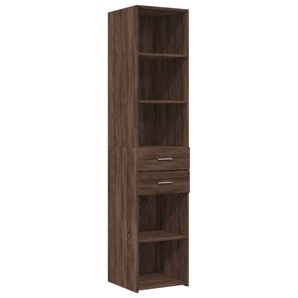 Armoire de rangement mince chêne marron 40x42,5x225 cm