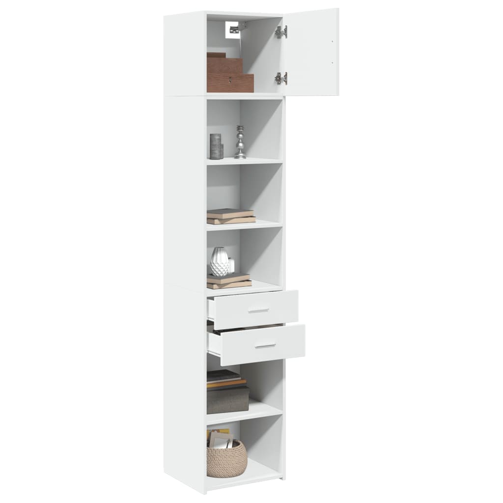 Armoire de rangement mince blanc 45x42,5x225 cm