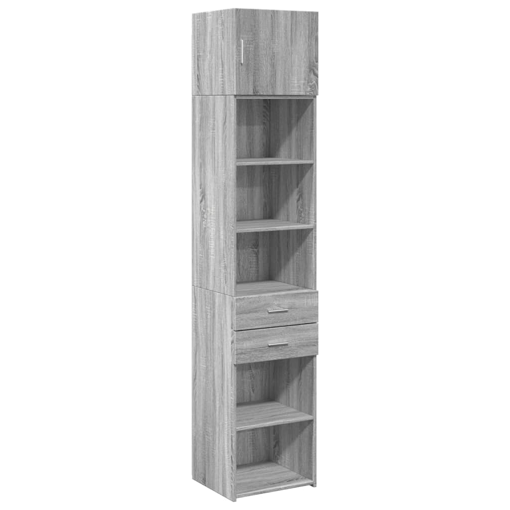 Armoire de rangement mince sonoma gris 45x42,5x225 cm