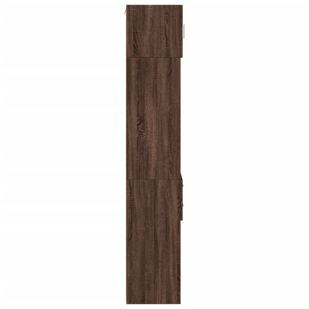 Armoire de rangement mince chêne marron 45x42,5x225 cm