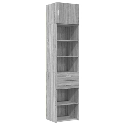 Armoire de rangement mince sonoma gris 50x42,5x225 cm