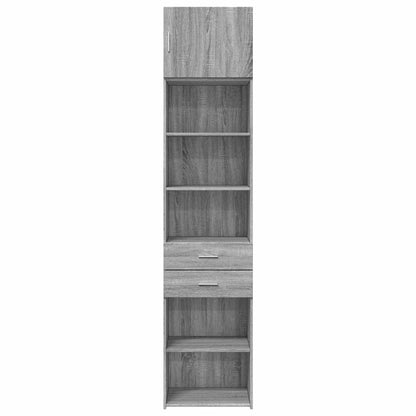 Armoire de rangement mince sonoma gris 50x42,5x225 cm