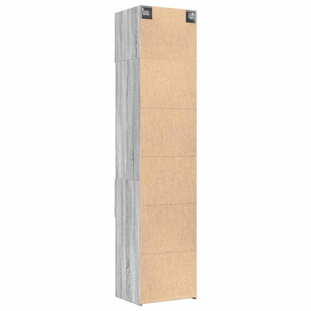 Armoire de rangement mince sonoma gris 50x42,5x225 cm