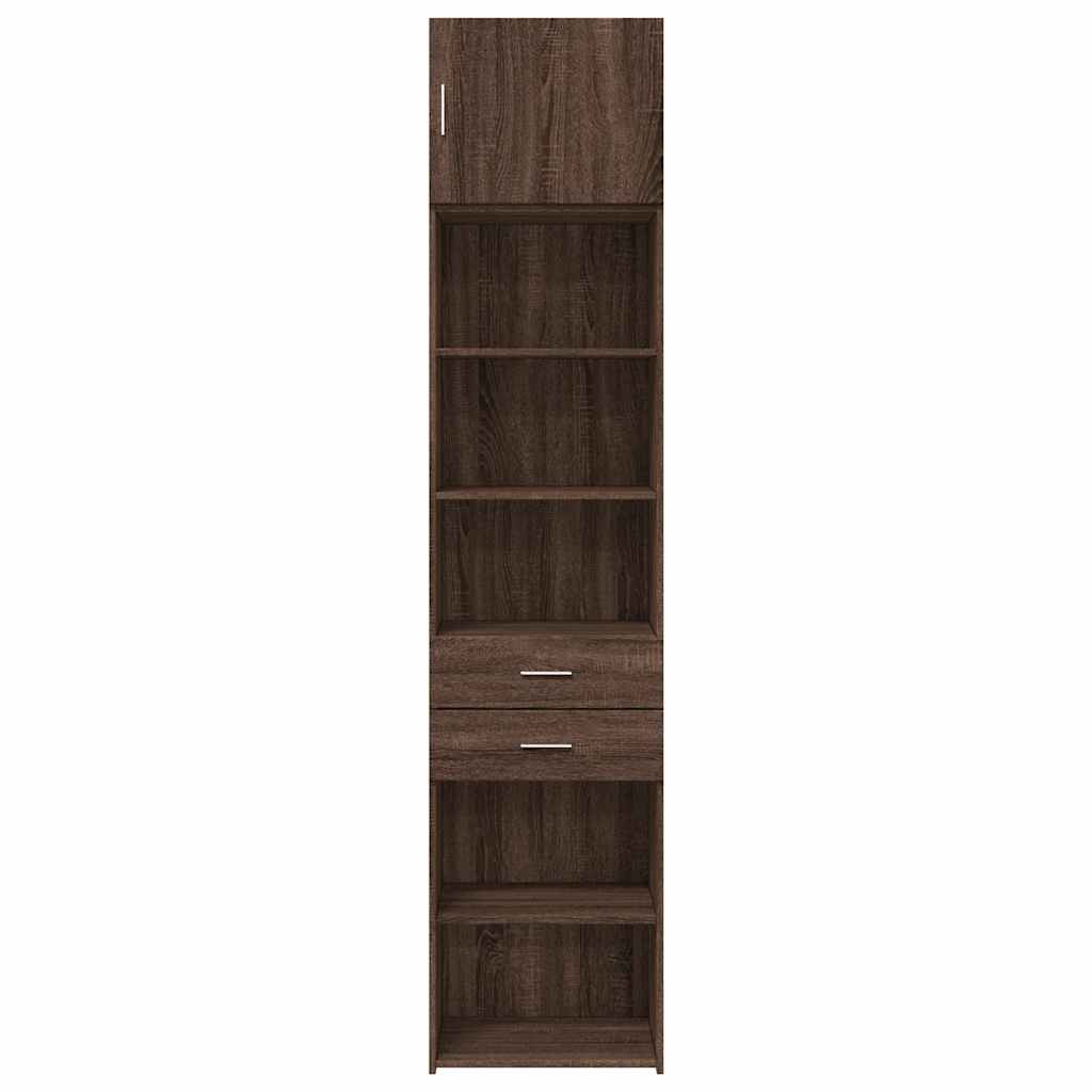 Armoire de rangement mince chêne marron 50x42,5x225 cm