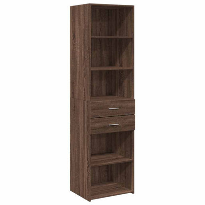 Armoire de rangement mince chêne marron 50x42,5x225 cm