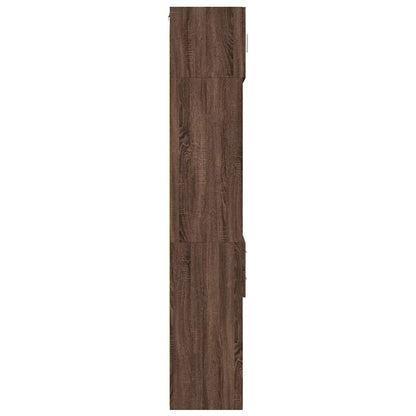 Armoire de rangement mince chêne marron 50x42,5x225 cm