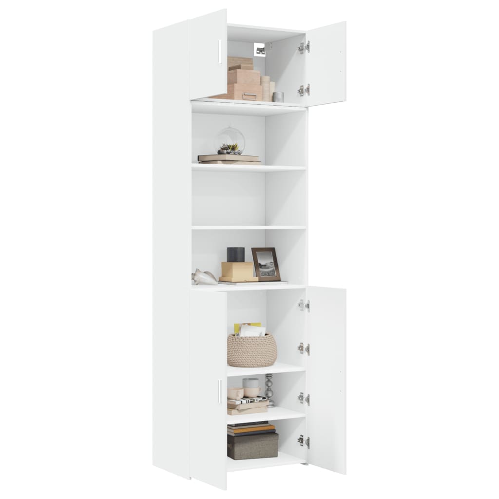 Armoire de rangement blanc 70x42,5x225 cm bois d'ingénierie