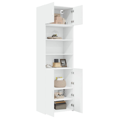 Armoire de rangement blanc 70x42,5x225 cm bois d'ingénierie