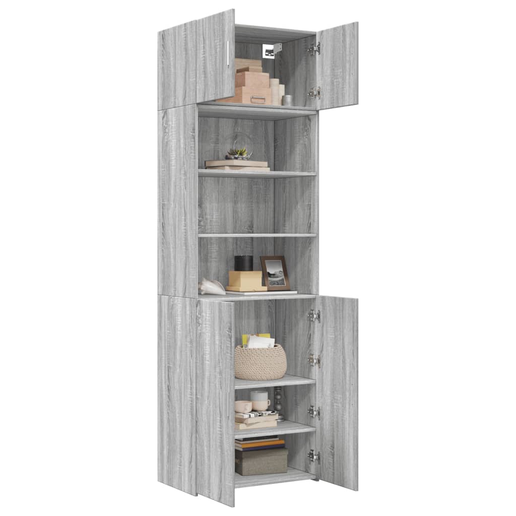 Armoire de rangement sonoma gris 70x42,5x225 cm