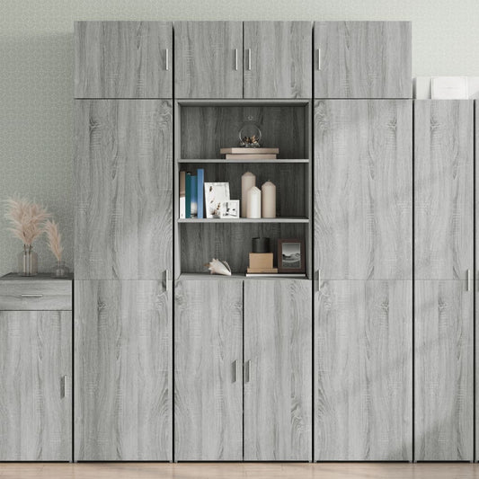 Armoire de rangement sonoma gris 70x42,5x225 cm