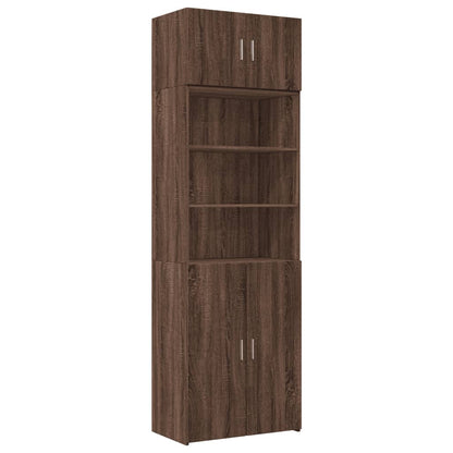 Armoire de rangement chêne brun 70x42,5x225cm bois d'ingénierie