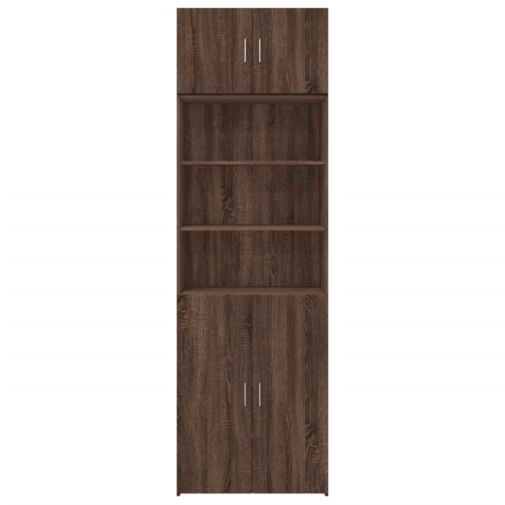 Armoire de rangement chêne brun 70x42,5x225cm bois d'ingénierie