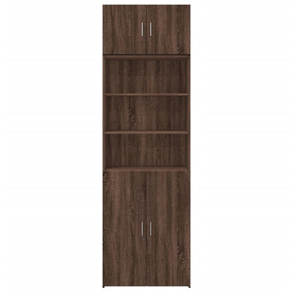 Armoire de rangement chêne brun 70x42,5x225cm bois d'ingénierie