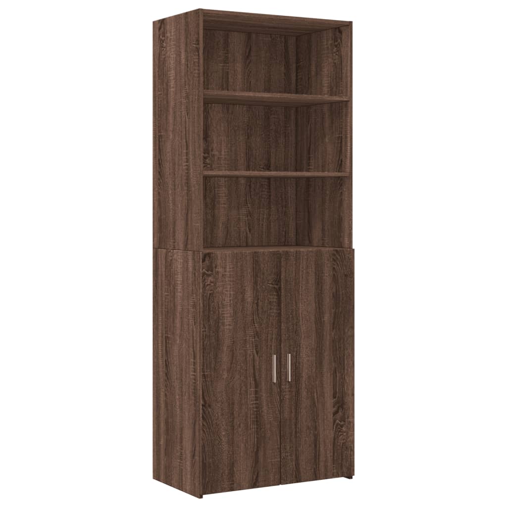 Armoire de rangement chêne brun 70x42,5x225cm bois d'ingénierie