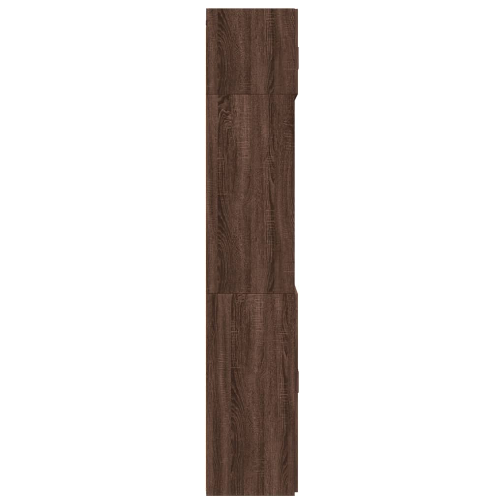 Armoire de rangement chêne brun 70x42,5x225cm bois d'ingénierie