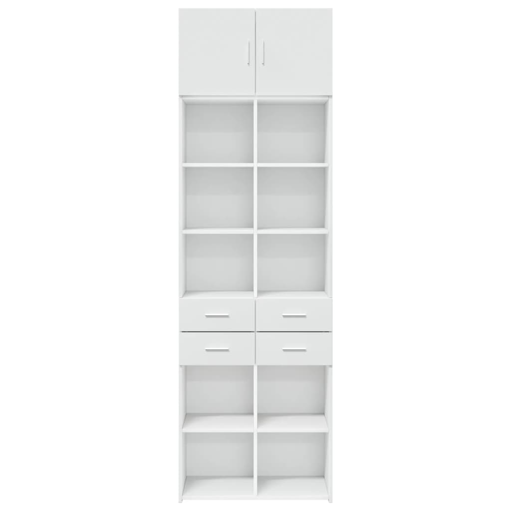 Armoire de rangement blanc 70x42,5x225 cm bois d'ingénierie