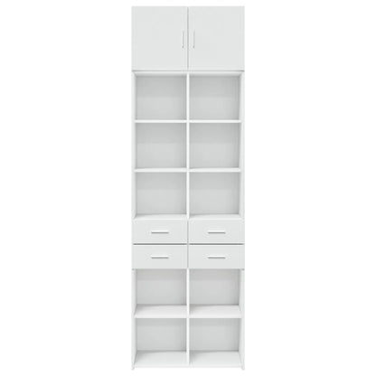 Armoire de rangement blanc 70x42,5x225 cm bois d'ingénierie