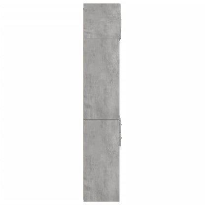 Armoire de rangement gris béton 70x42,5x225cm bois d'ingénierie