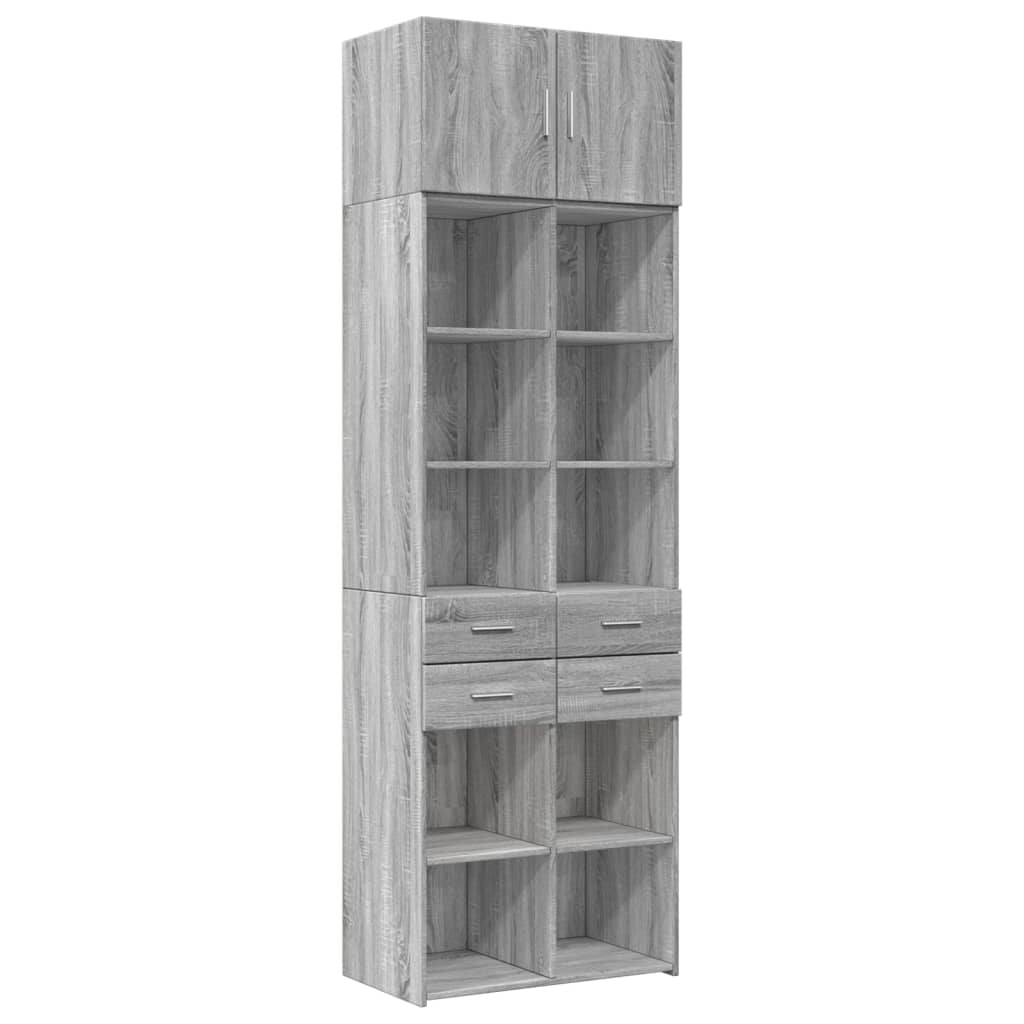 Armoire de rangement sonoma gris 70x42,5x225 cm