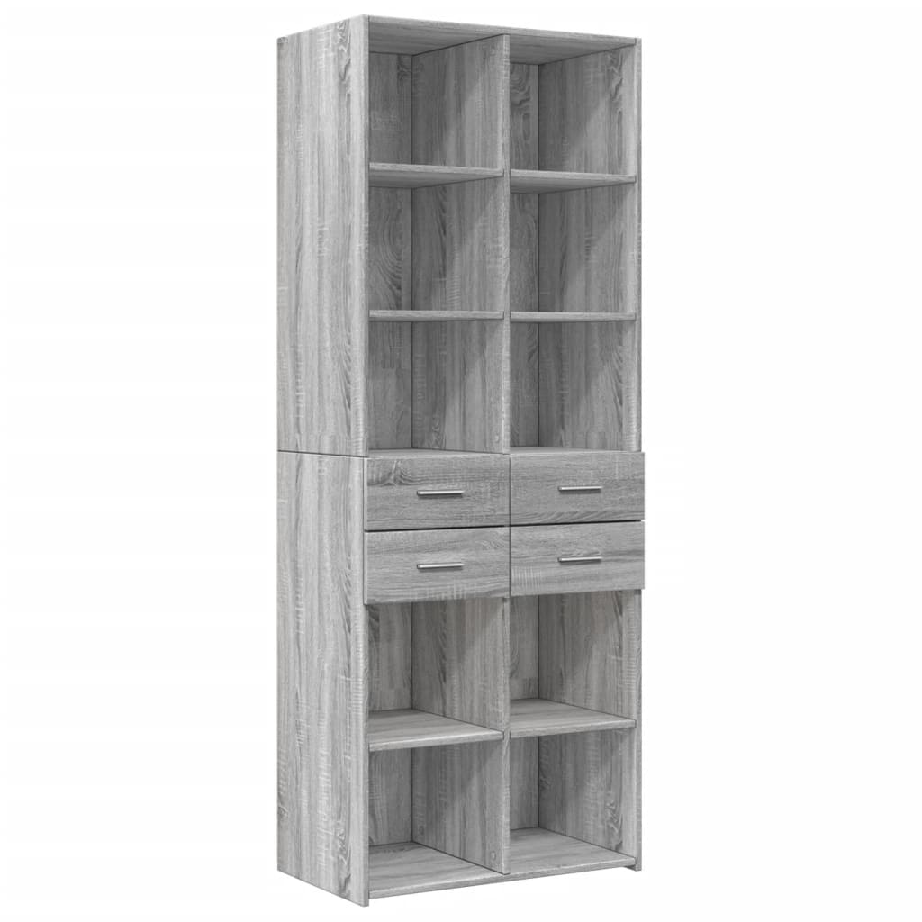 Armoire de rangement sonoma gris 70x42,5x225 cm