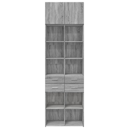 Armoire de rangement sonoma gris 70x42,5x225 cm