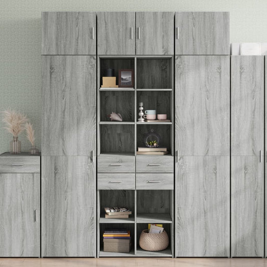 Armoire de rangement sonoma gris 70x42,5x225 cm