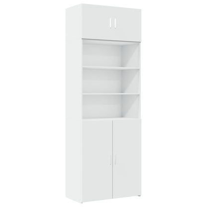 Armoire de rangement blanc 80x42,5x225 cm bois d'ingénierie