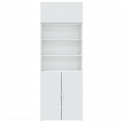 Armoire de rangement blanc 80x42,5x225 cm bois d'ingénierie