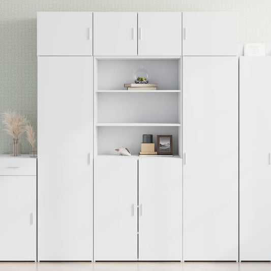 Armoire de rangement blanc 80x42,5x225 cm bois d'ingénierie