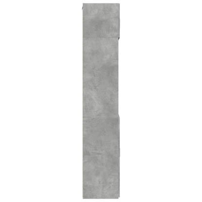 Armoire de rangement gris béton 80x42,5x225cm bois d'ingénierie