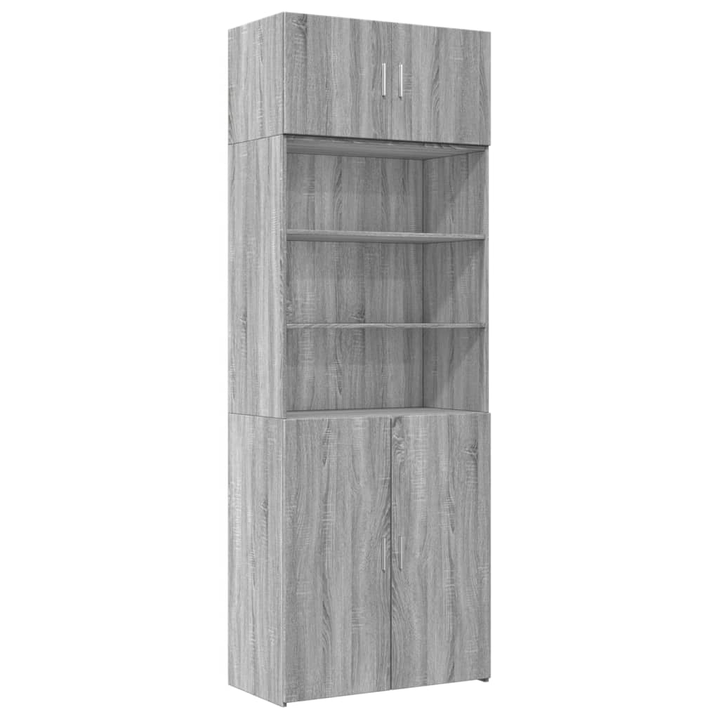 Armoire de rangement sonoma gris 80x42,5x225 cm