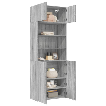 Armoire de rangement sonoma gris 80x42,5x225 cm