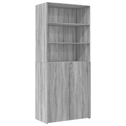 Armoire de rangement sonoma gris 80x42,5x225 cm